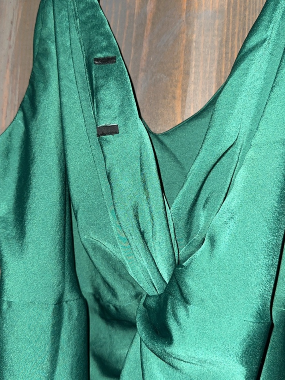 Lulus Green V-Neck Satin Tie Back Cami Tank Top XL - Picture 5 of 6